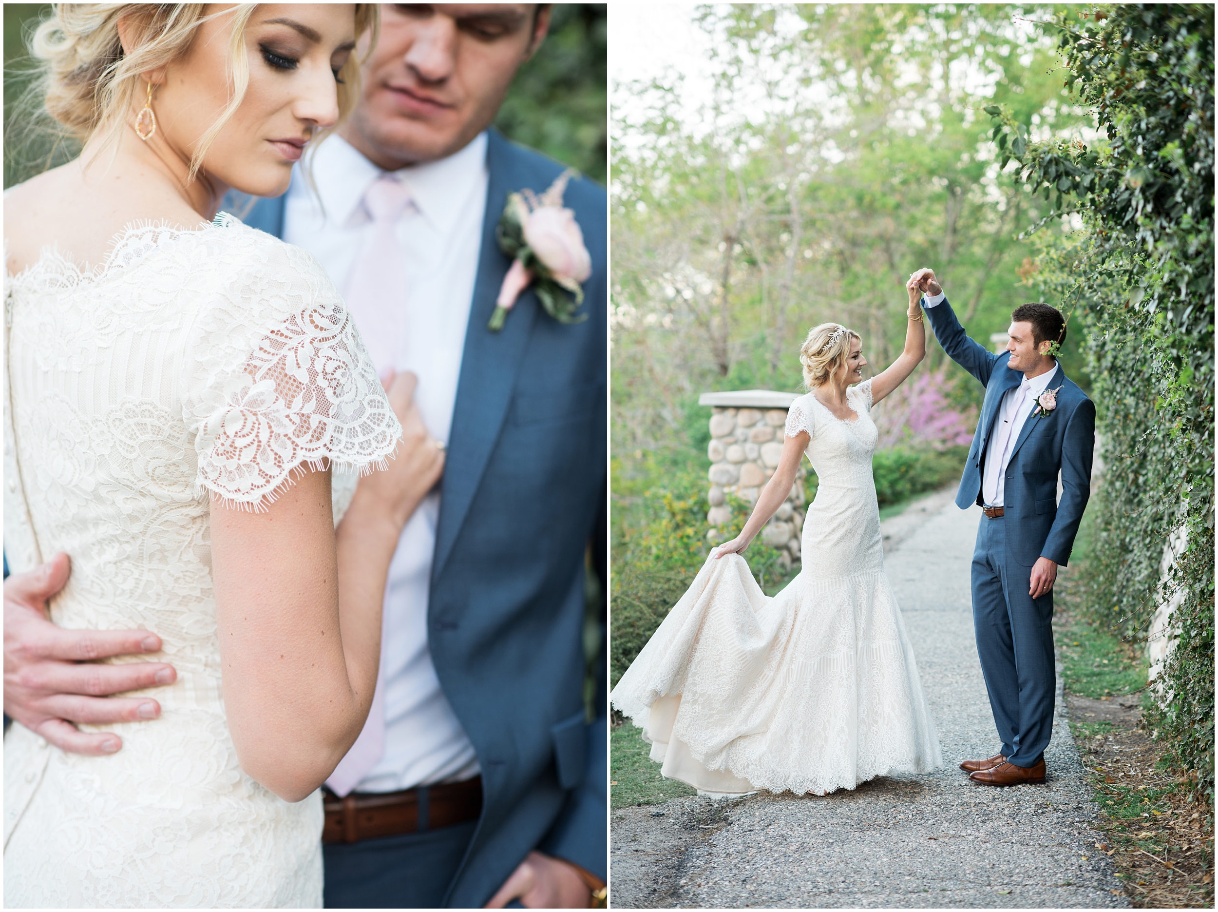 Spring wedding, ivy, lace wedding dress, blue suit, blush flowers, medium up do, outdoor wedding, blush tie, Utah wedding photographers, Utah wedding photographer, Utah wedding photography, Utah county wedding photography, Utah county wedding photographer, salt lake city photographers, salt lake city wedding photography, salt lake photographers, salt lake city photographers, photographers in Utah, Utah photography, photography Utah, photographer Utah, Kristina Curtis photography, Kristina Curtis Photographer, www.kristinacurtisphotography.com