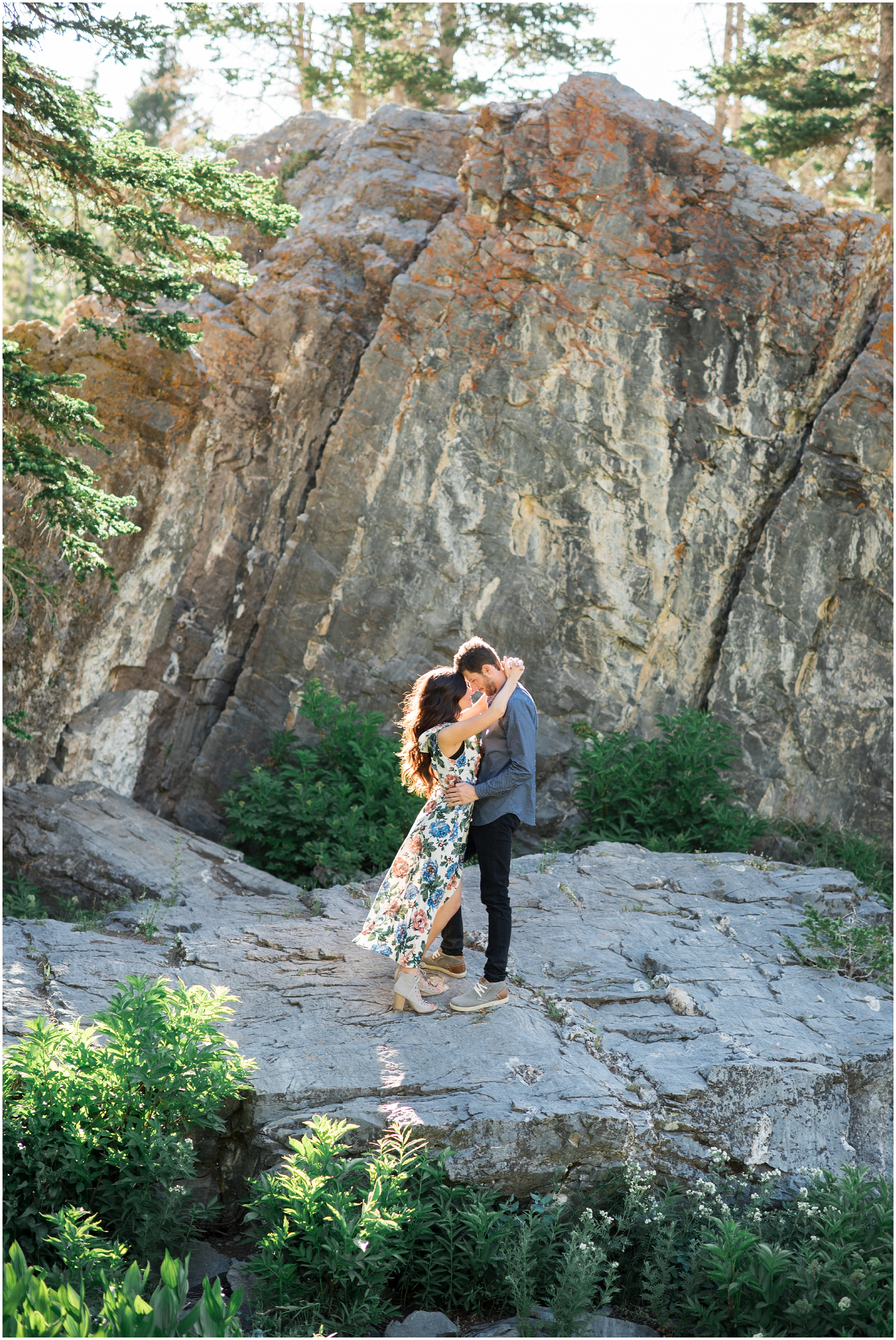 Utah mountain engagements, floral print dress and navy, rock scape engagements, destination engagements, Utah wedding photographers, Utah wedding photographer, Utah wedding photography, Utah county wedding photography, Utah county wedding photographer, salt lake city photographers, salt lake city wedding photography, salt lake photographers, salt lake city photographers, photographers in Utah, Utah photography, photography Utah, photographer Utah, Kristina Curtis photography, Kristina Curtis Photographer, www.kristinacurtisphotography.com