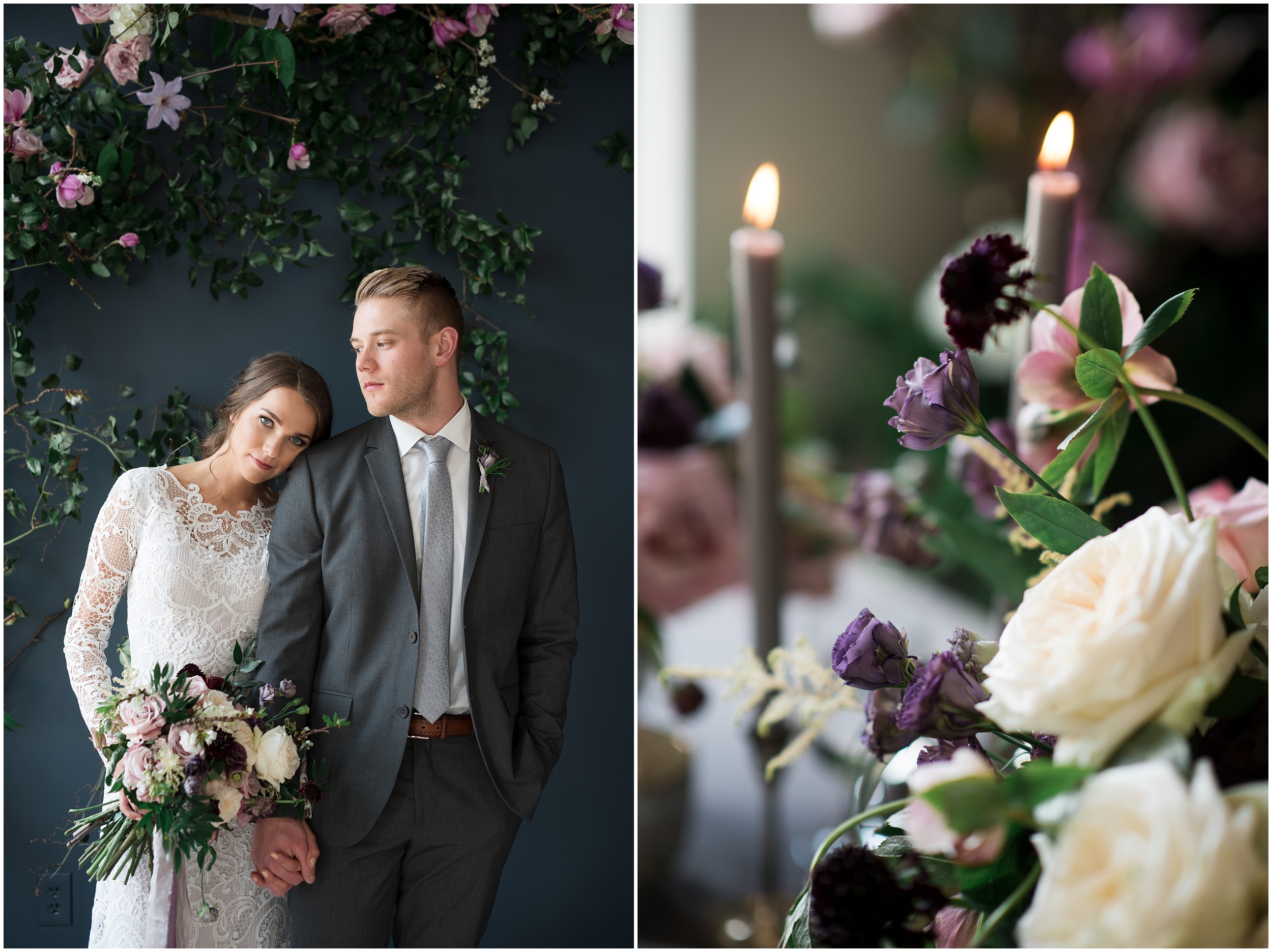 Studio bridals, navy suit, jewel tone flowers, lace dress, lace wedding dress, formal dinning setting, long wedding hair, formal wedding hair, Utah wedding photography, Utah county wedding photography, Utah county wedding photographer, salt lake city photographers, salt lake city wedding photography, salt lake photographers, salt lake city photographers, photographers in Utah, Utah photography, photography Utah, photographer Utah, Kristina Curtis photography, Kristina Curtis Photographer, www.kristinacurtisphotography.com