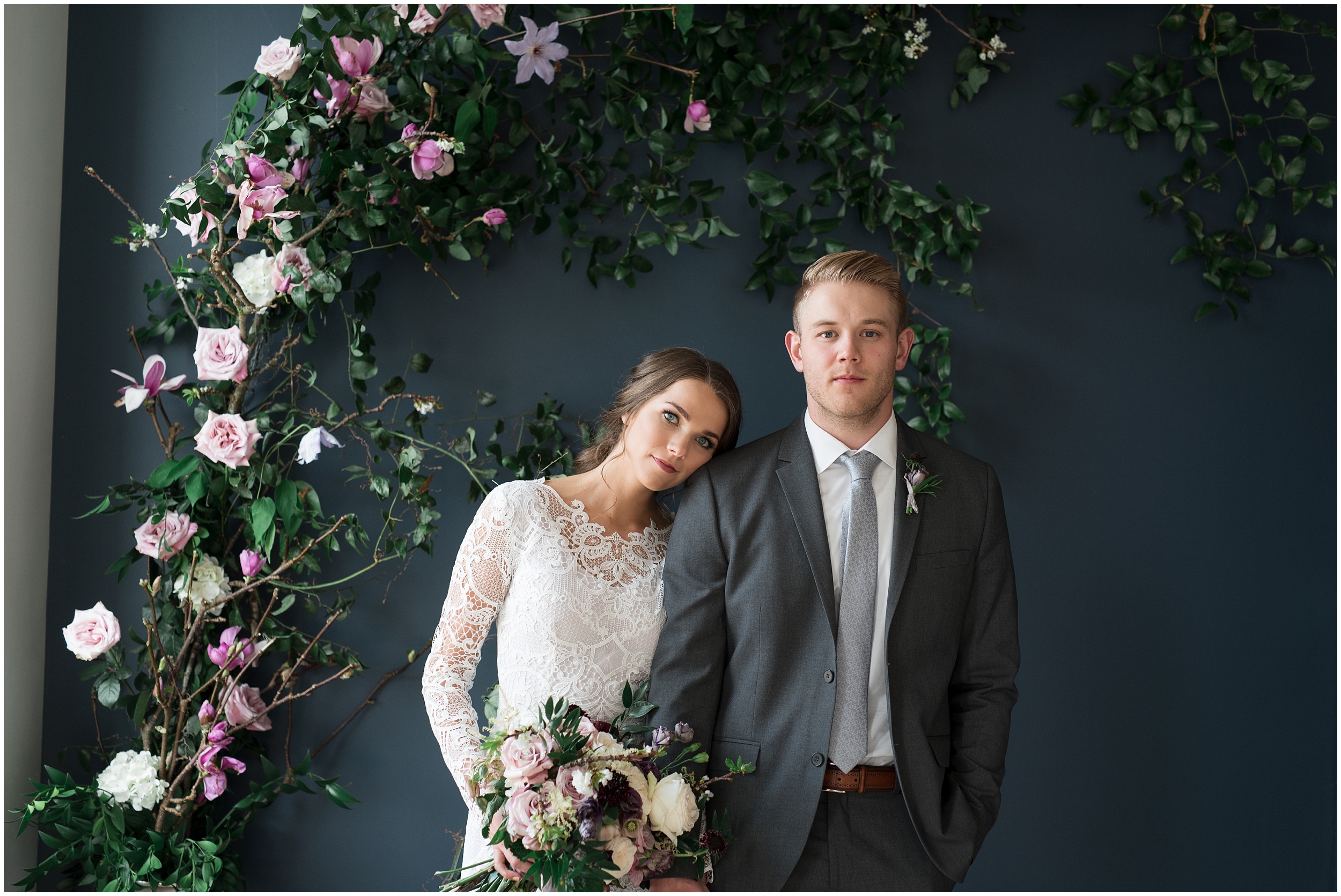 Studio bridals, navy suit, jewel tone flowers, lace dress, lace wedding dress, formal dinning setting, long wedding hair, formal wedding hair, Utah wedding photography, Utah county wedding photography, Utah county wedding photographer, salt lake city photographers, salt lake city wedding photography, salt lake photographers, salt lake city photographers, photographers in Utah, Utah photography, photography Utah, photographer Utah, Kristina Curtis photography, Kristina Curtis Photographer, www.kristinacurtisphotography.com