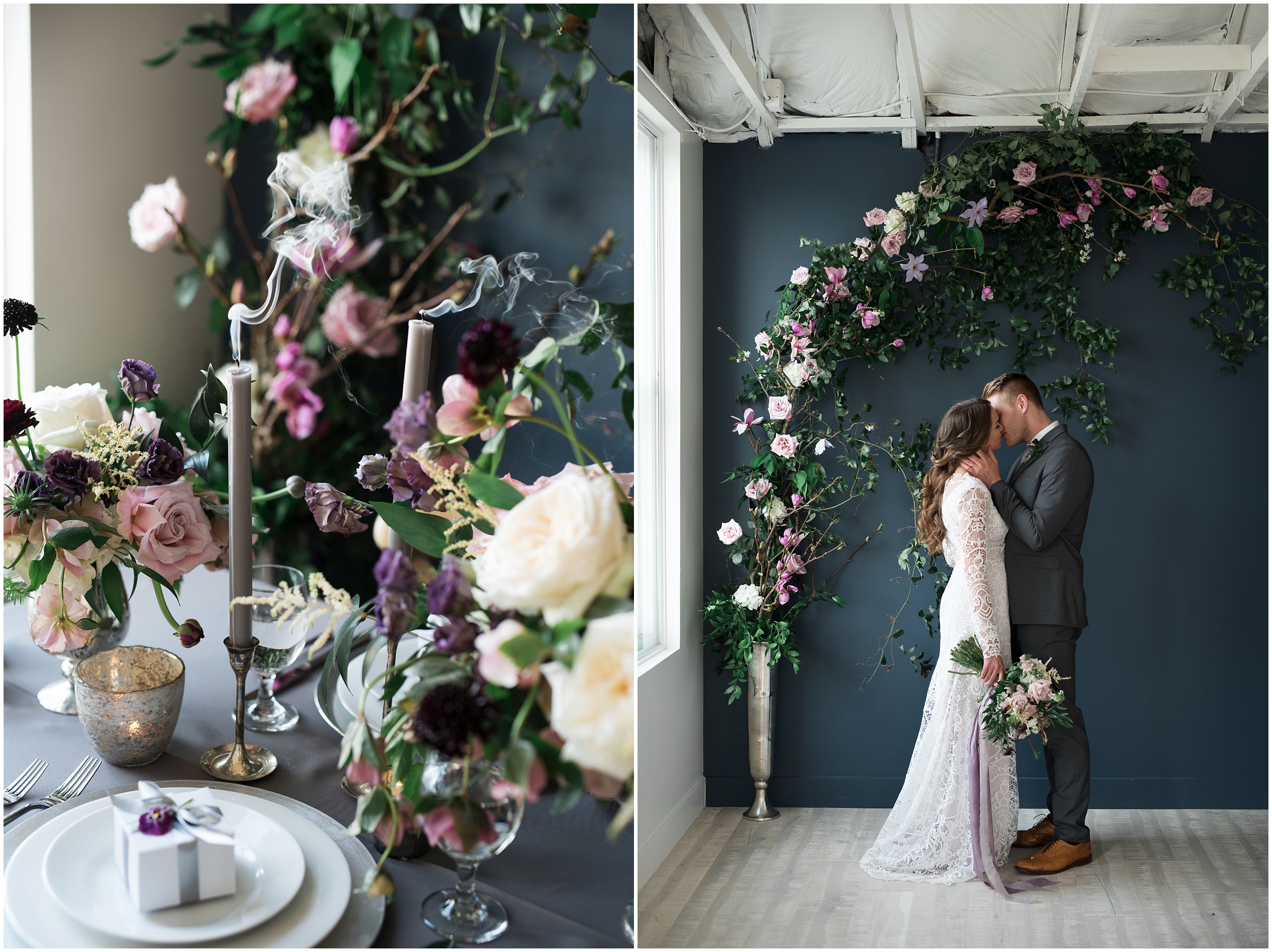 Studio bridals, navy suit, jewel tone flowers, lace dress, lace wedding dress, formal dinning setting, long wedding hair, formal wedding hair, Utah wedding photography, Utah county wedding photography, Utah county wedding photographer, salt lake city photographers, salt lake city wedding photography, salt lake photographers, salt lake city photographers, photographers in Utah, Utah photography, photography Utah, photographer Utah, Kristina Curtis photography, Kristina Curtis Photographer, www.kristinacurtisphotography.com