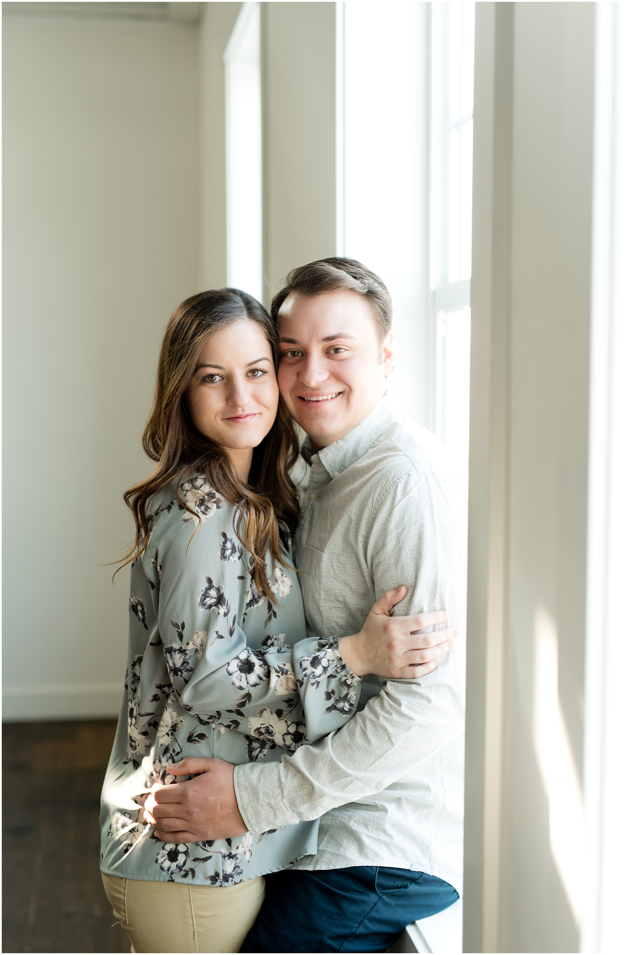 Lace dress, studio engagements, window light, natural light photography, warm tone photography, cream and pale blue engagements, Utah county wedding photography, Utah county wedding photographer, salt lake city photographers, salt lake city wedding photography, salt lake photographers, salt lake city photographers, photographers in Utah, Utah photography, photography Utah, photographer Utah, Kristina Curtis photography, Kristina Curtis Photographer, www.kristinacurtisphotography.com