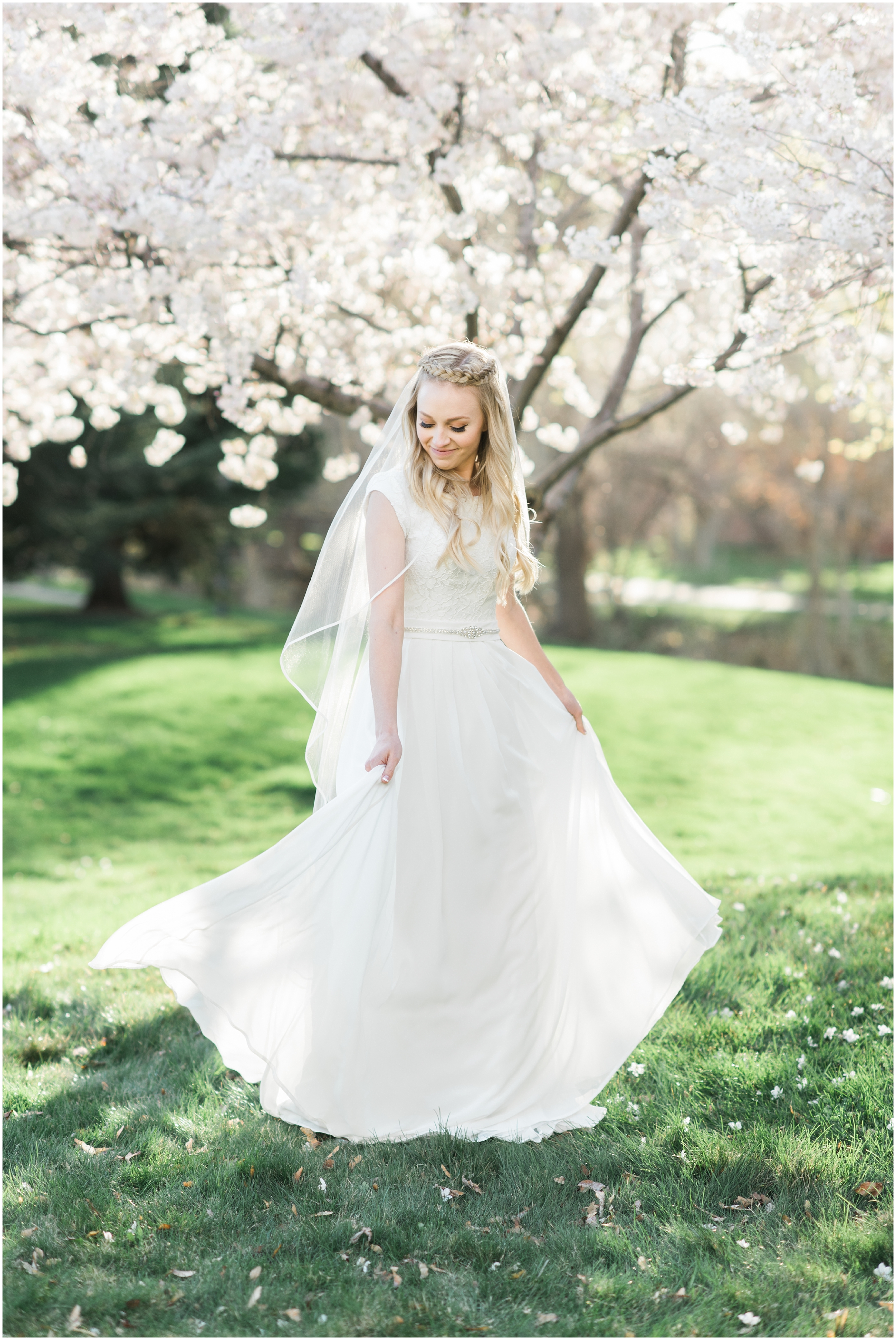 Kristina Curtis, blush flowers, spring blossoms photos, spring engagements, outdoor engagements, long veil, blush and navy wedding, spring outdoor engagements, photographers in Utah, Utah family photographer, family photos Utah, Kristina Curtis photography, Kristina Curtis Photographer, www.kristinacurtisphotography.com