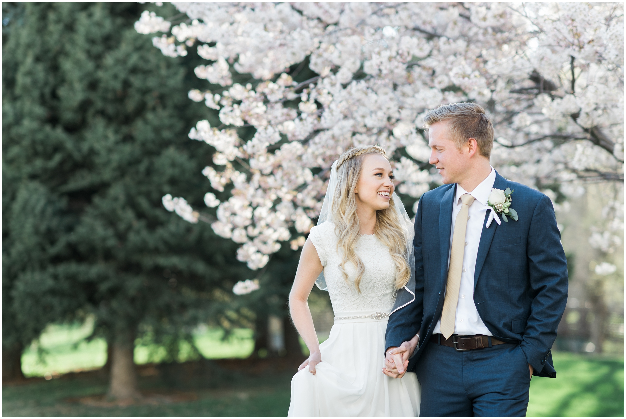 Kristina Curtis, blush flowers, spring blossoms photos, spring engagements, outdoor engagements, long veil, blush and navy wedding, spring outdoor engagements, photographers in Utah, Utah family photographer, family photos Utah, Kristina Curtis photography, Kristina Curtis Photographer, www.kristinacurtisphotography.com