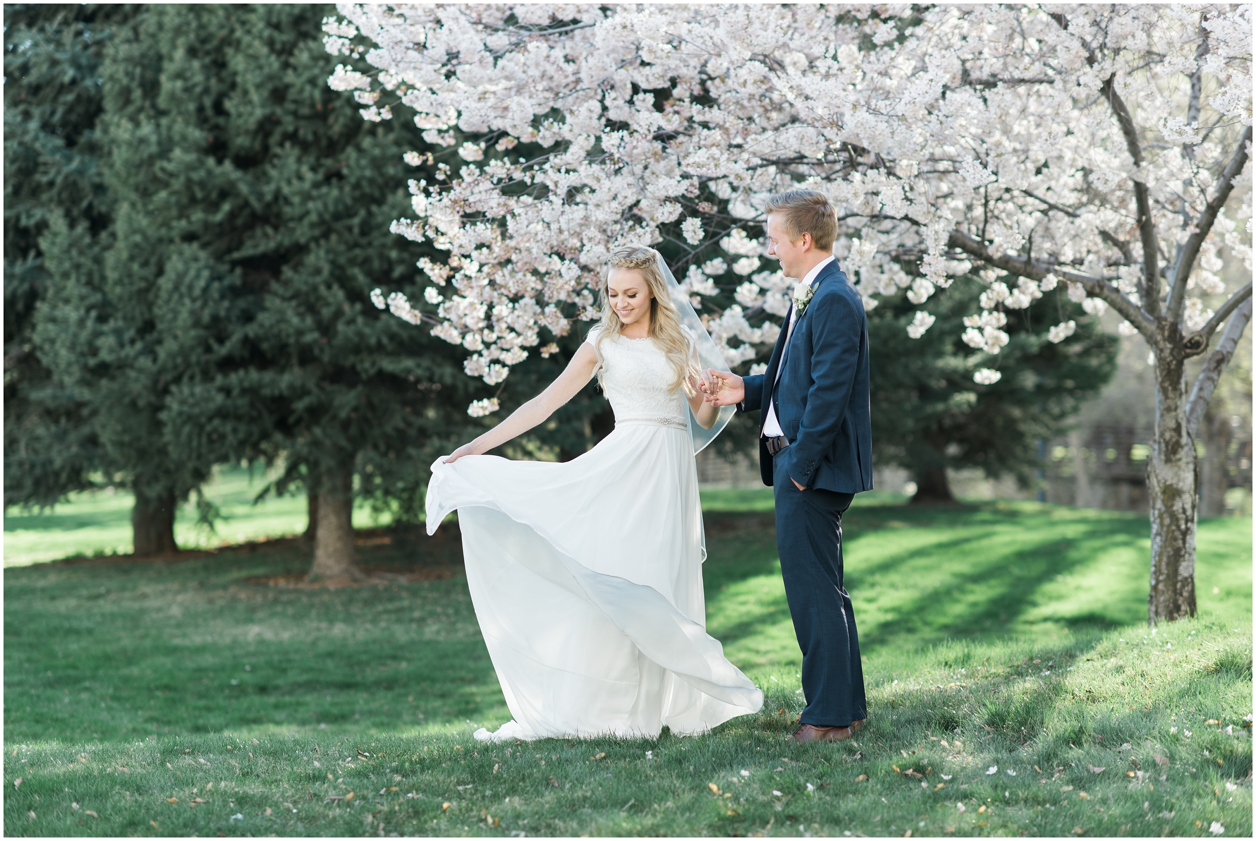 Kristina Curtis, blush flowers, spring blossoms photos, spring engagements, outdoor engagements, long veil, blush and navy wedding, spring outdoor engagements, photographers in Utah, Utah family photographer, family photos Utah, Kristina Curtis photography, Kristina Curtis Photographer, www.kristinacurtisphotography.com