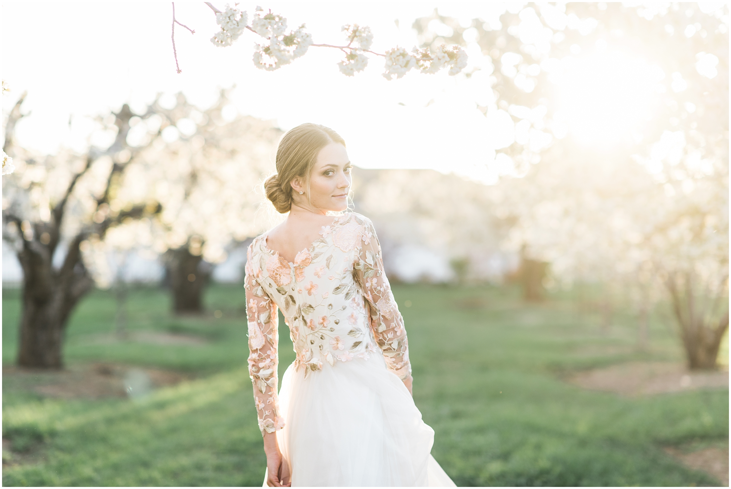 Pink floral wedding dress, pink bouquet, blush bouquet, outdoor bridals, wedding inspiration, blush wedding inspiration, Kristina Curtis, blush flowers, spring blossoms photos, spring bridals, outdoor bridals, floral wedding dress, blush wedding, spring outdoor bridals, photographers in Utah, Utah family photographer, family photos Utah, Kristina Curtis photography, Kristina Curtis Photographer, www.kristinacurtisphotography.com