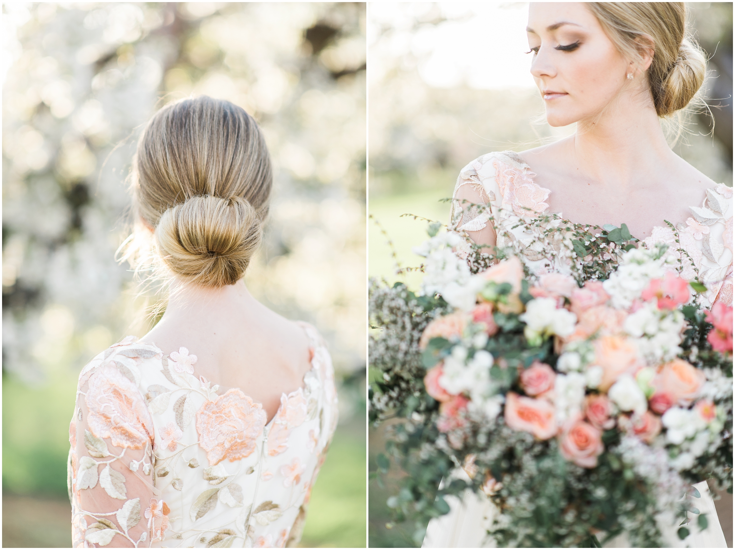 Pink floral wedding dress, pink bouquet, blush bouquet, outdoor bridals, wedding inspiration, blush wedding inspiration, Kristina Curtis, blush flowers, spring blossoms photos, spring bridals, outdoor bridals, floral wedding dress, blush wedding, spring outdoor bridals, photographers in Utah, Utah family photographer, family photos Utah, Kristina Curtis photography, Kristina Curtis Photographer, www.kristinacurtisphotography.com