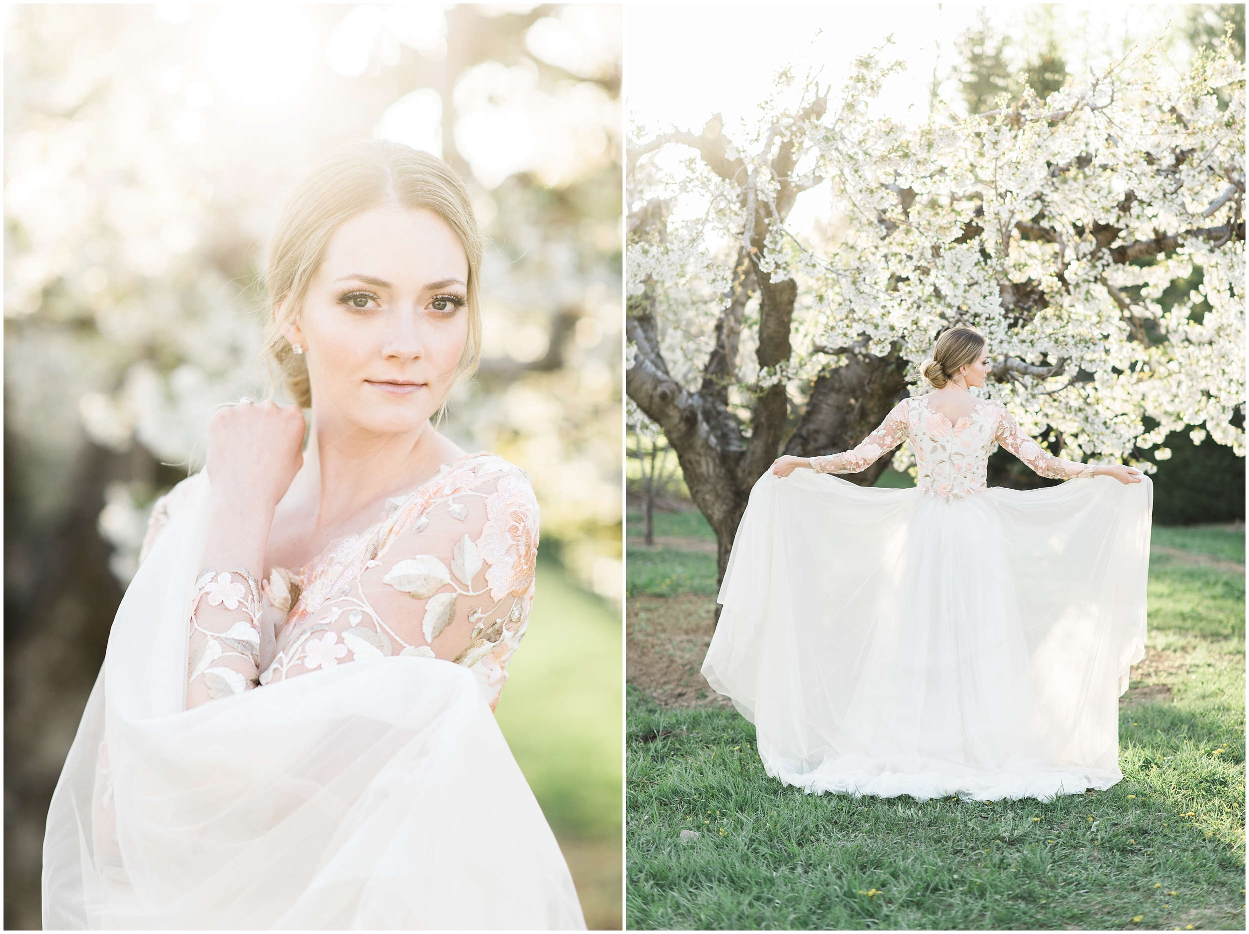 Pink floral wedding dress, pink bouquet, blush bouquet, outdoor bridals, wedding inspiration, blush wedding inspiration, Kristina Curtis, blush flowers, spring blossoms photos, spring bridals, outdoor bridals, floral wedding dress, blush wedding, spring outdoor bridals, photographers in Utah, Utah family photographer, family photos Utah, Kristina Curtis photography, Kristina Curtis Photographer, www.kristinacurtisphotography.com